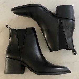 Steve Madden Black Leather Booties